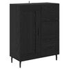 vidaXL Highboard s ladicama 2 pcs Crni hrast Konstruirano drvo