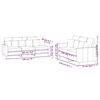 vidaXL 2-dijelni set sofa s jastucima smeđi baršunasti