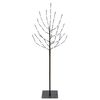 vidaXL LED božićno drvce Crna 120 cm Čelik 100 LED lampica
