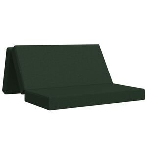 vidaXL Sofa na razvlačenje 140 x 67 x 45 cm Tamnozelena