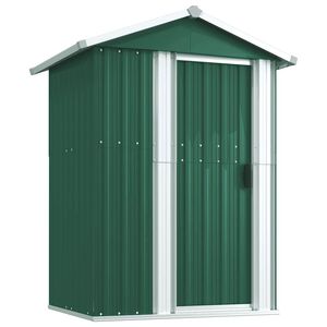 vidaXL Vrtno spremi&scaron;te zeleno 126 x 97,5 x 177 cm od pocinčanog čelika