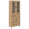 vidaXL Highboard 2 pcs Umjetnički hrast 69,5 x 34 x 180 cm