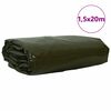 vidaXL Cerada 650g / m² Maslinasto zelena 1,5 x 20 m