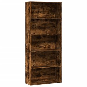 vidaXL Ormar za knjige dimljeni hrast 80x30x189 cm konstruirano drvo