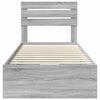 vidaXL Krevetna konstrukcija Siva Sonoma 90 x 200 cm Inženjersko Drvo