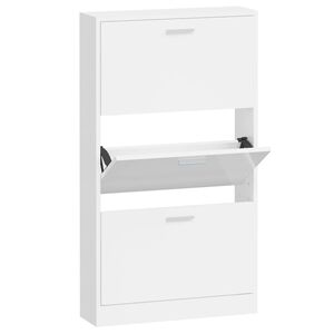 vidaXL Ormarić za cipele sjajni bijeli 59x17x108 cm konstruirano drvo