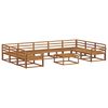 vidaXL Set vanjskih sofa 10 pcs Prirodna Čvrsto drvo akacije