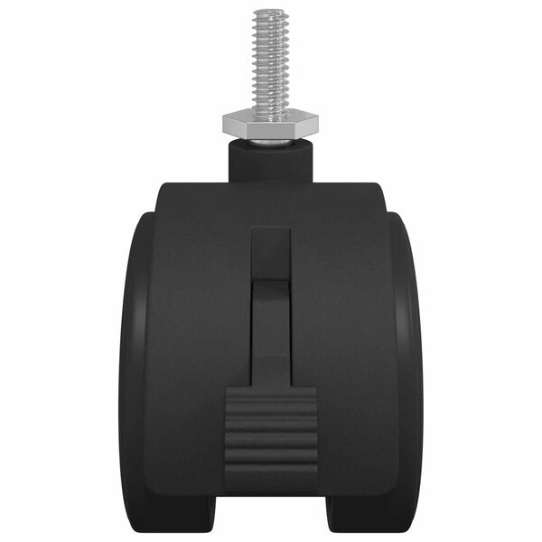 vidaXL Kaster 2 pcs Crna i srebrna 40,1 x 40,1 x 37,8 mm Željezo i PP