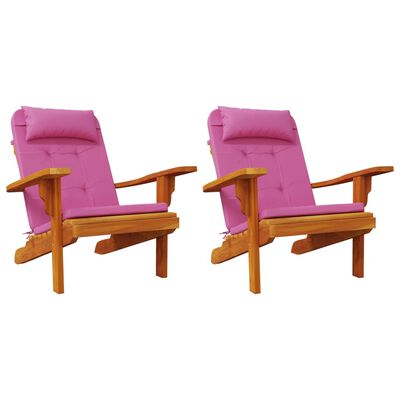 vidaXL Jastuci za stolicu Adirondack 2 kom ružičasti od tkanine Oxford