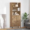 vidaXL Highboard Umjetnički hrast 69,5 x 34 x 180 cm Konstruirano drvo