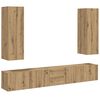 vidaXL 5-dijelni zidni TV ormarić Artisan hrast izrađen od drva