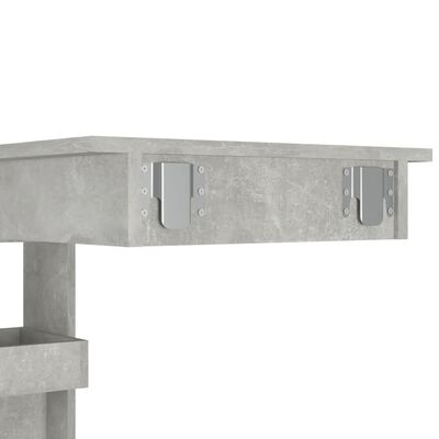 vidaXL Zidni barski stol boja betona 102x45x103,5 cm konstruirano drvo