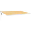 vidaXL Tenda na uvlačenje žuto-bijela 5 x 3 m od tkanine i aluminija