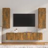 vidaXL 4-dijelni set TV ormarića boja dimljenog hrasta drveni