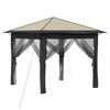 vidaXL Gazebo s 4 bočne strane 2,6 x 2,6 m Krem i Antracit