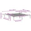 vidaXL Krevetna konstrukcija Bijelo 200 x 200 cm Čvrsto borovo drvo