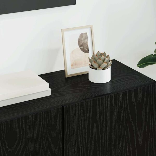 vidaXL TV zidna jedinica Zidne 5 pcs Crni hrast Konstruirano drvo