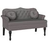 vidaXL Chesterfield klupa Siva 120.5 x 65 x 75 cm Lažna koža