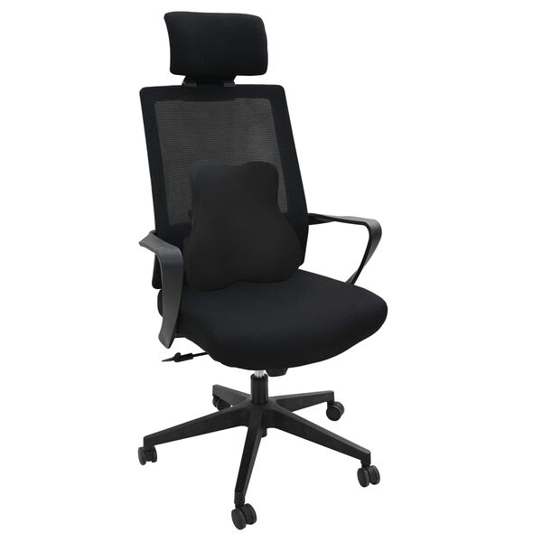 vidaXL Jastuk s jastukom Podesiva Crna 40 x 40 x 11 cm Mrežast