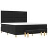 vidaXL Krevet s opruga kutije s madracem Crna 180 x 200 cm tkanina