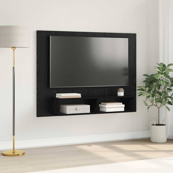 vidaXL Set TV komoda Crni hrast 120 x 23,5 x 90 cm Konstruirano drvo
