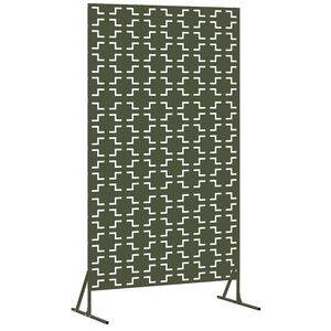 vidaXL Zaslon za privatnost 100 x 50 x 180 cm Čelik Maslinastozelena