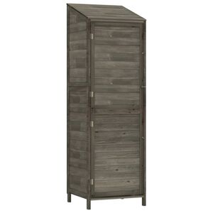 vidaXL Vrtno spremi&scaron;te antracit 55 x 52 x 174,5 cm od masivne jelovine