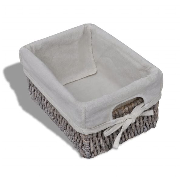 vidaXL Drveni stalak za pohranu s 5 pletenih košara smeđi