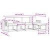 vidaXL Set vanjskih sofa 5 pcs Prirodna i bež Čvrsto drvo akacije