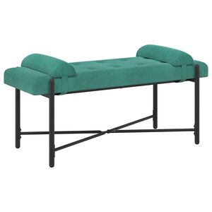 vidaXL Klupa s gumbima i jastučićima Tirkizna 110 x 40 x 46 cm Bar&scaron;un