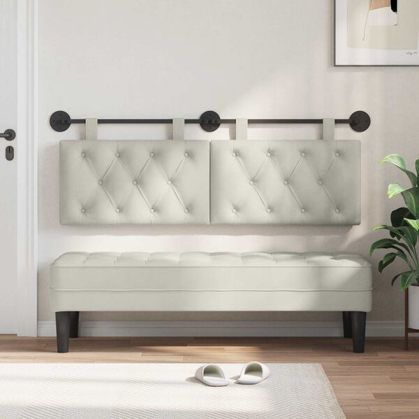 vidaXL Držeće uzglavlje Zidne Krema 150 x 55 x 7 cm Bar&scaron;un