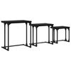 vidaXL Gnezdeći Kafić 3 pcs Crni hrast 50.5 x 35 x 53 cm