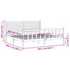 vidaXL Okvir kreveta bez madraca bijeli 200x200 cm od masivne borovine