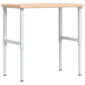 vidaXL Radni stol 100x60x(73-99,5) cm od masivne hrastovine pravokutni