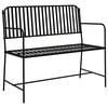 vidaXL Vrtna klupa 2 -Seater 103,5 x 51,5 x 90 cm Čelik Crna