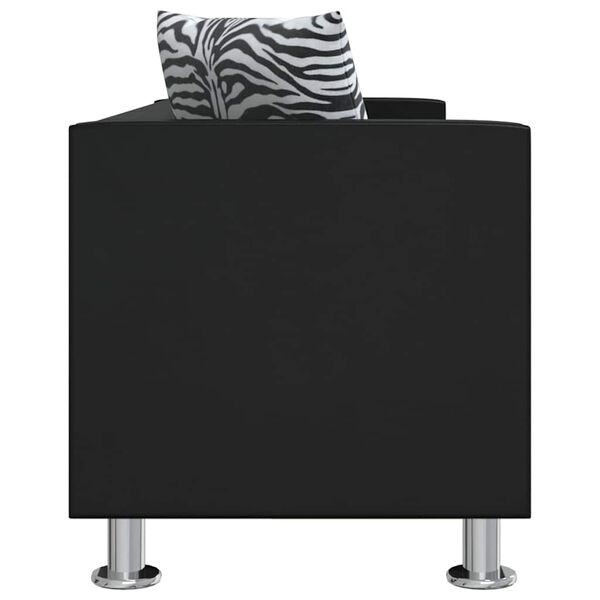 vidaXL Trosjed od umjetne kože crni