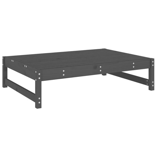 vidaXL Vrtni tabure sivi 120 x 80 cm od masivne borovine