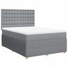 vidaXL Krevet box spring s madracem svjetlosiva 160x200 cm tkanina