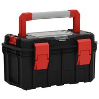 vidaXL Kutija za alat crno-crvena 45 x 28 x 26,5 cm