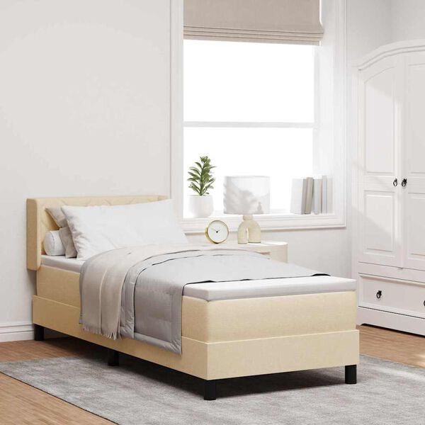 vidaXL Krevet s opruga kutije s madracem Krema 200 x 80 cm Poliester