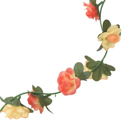 vidaXL Vijenci od umjetnog cvijeća 6 kom ruža i šampanjac 240 cm