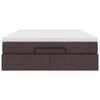 vidaXL Otomanski okvir kreveta s madraca tamnosmeđi 140x200cm tkanine