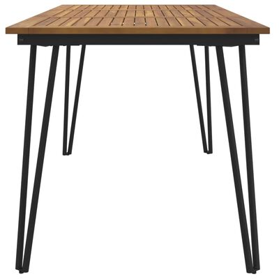 vidaXL Vrtni stol s U-nogama 140 x 80 x 75 cm od masivnog drva bagrema