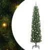 vidaXL Umjetno božićno drvce Zelena 240 cm PVC i čelik i plastika