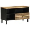 vidaXL TV ormarić crni 80x33,5x46 cm Puno grubo drvo Mango