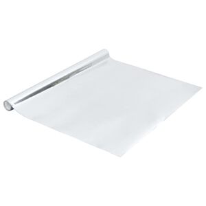 vidaXL Samoljepljiva folija za namje&scaron;taj sjajna srebrna 500x90 cm PVC