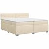 vidaXL Boxspring krevet s madracem Krem 200 x 200 cm Tkanina