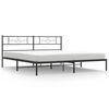 vidaXL Metalni okvir za krevet s uzglavljem crni 180x200 cm