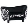 vidaXL Sofa za pse crna 68 x 38 x 38 cm pli&scaron;ana