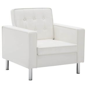 vidaXL Fotelja bijela 75x70x75 cm umjetna koža